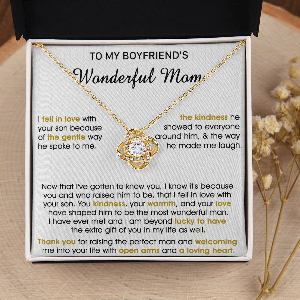 Gift For Boyfriend's Mom Gentle Way Gotten Know Love Knot Necklace Love Knot Necklace