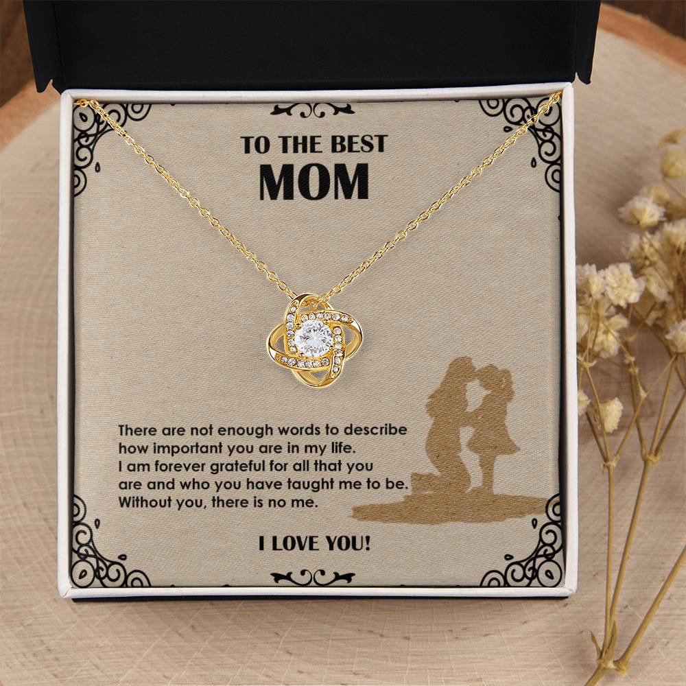 Mom Necklace Best Mom – To My Mom Best Necklace – Love Knots – Necklace With Gift Box Love Knot Necklace