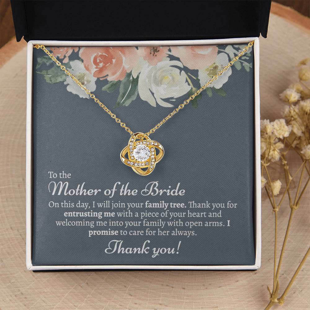 Mother Of The Bride Gift From Groom Mother In Law Wedding Gift From Groom Wedding Gift For Mother In Law From Groom Love Knot Necklace