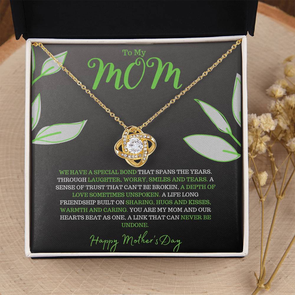 Mother's Day Beautiful Love Knot Necklace With Card Box Love Knot Necklace
