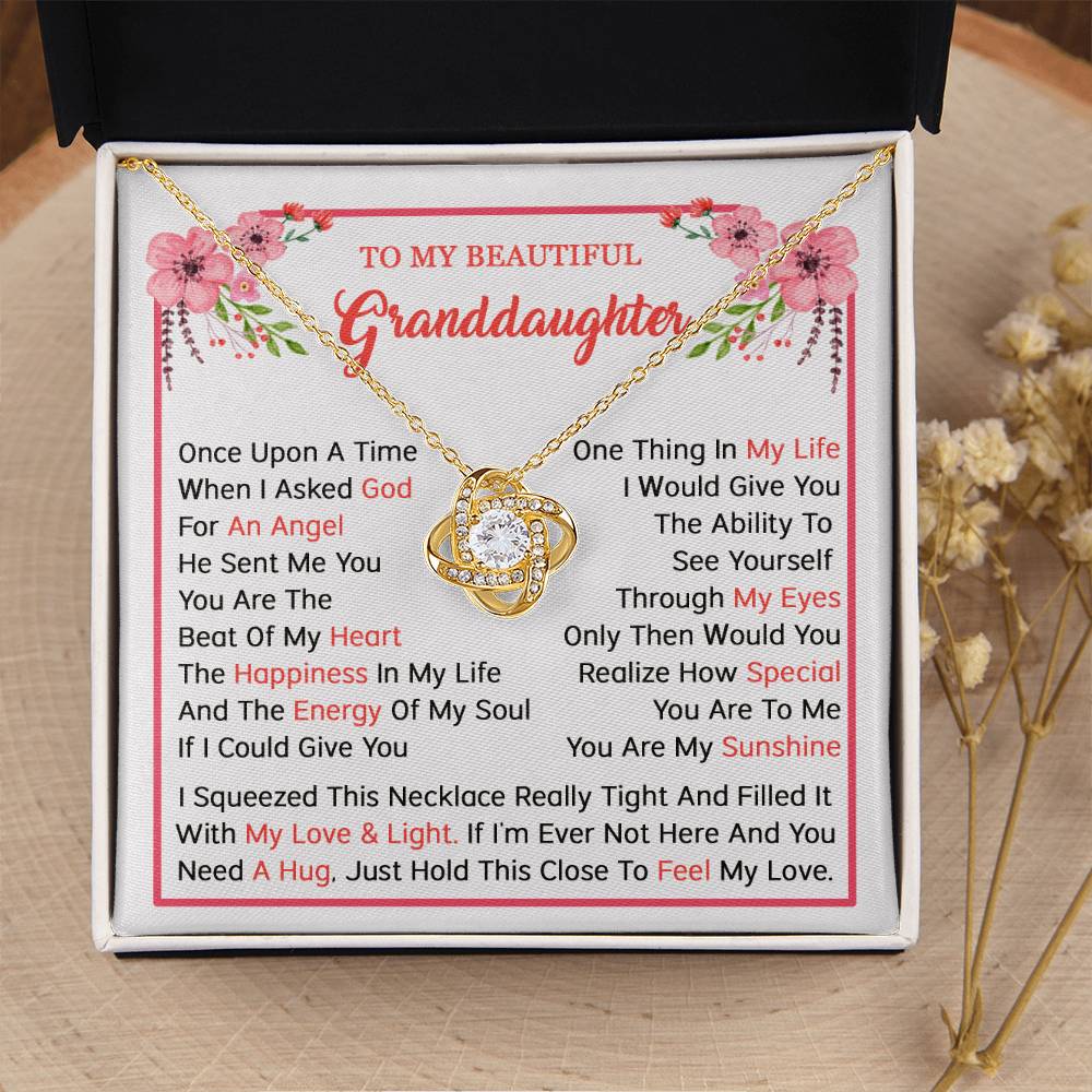 To Granddaughter Love Knot Necklace Love Knot Necklace