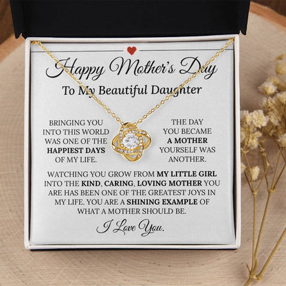 Heartfelt Mother's Day Gift For Daughter 1 Love Knot Necklace