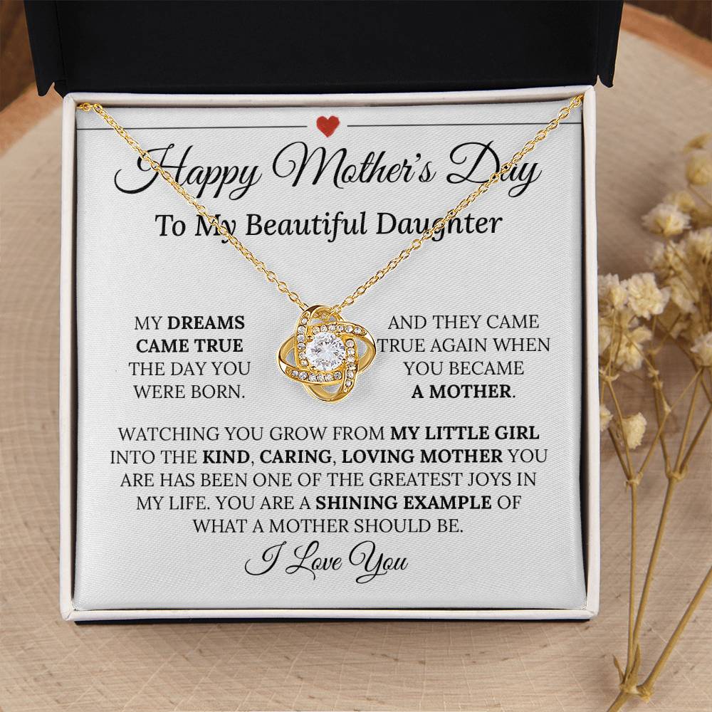 Heartfelt Mother's Day Gift For Daughter Love Knot Necklace