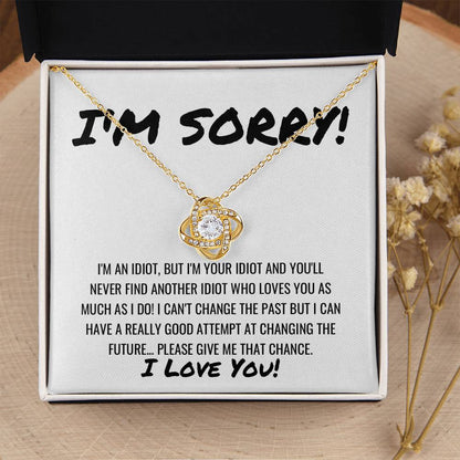 Sorry Apology Necklace 8 Love Knot Necklace