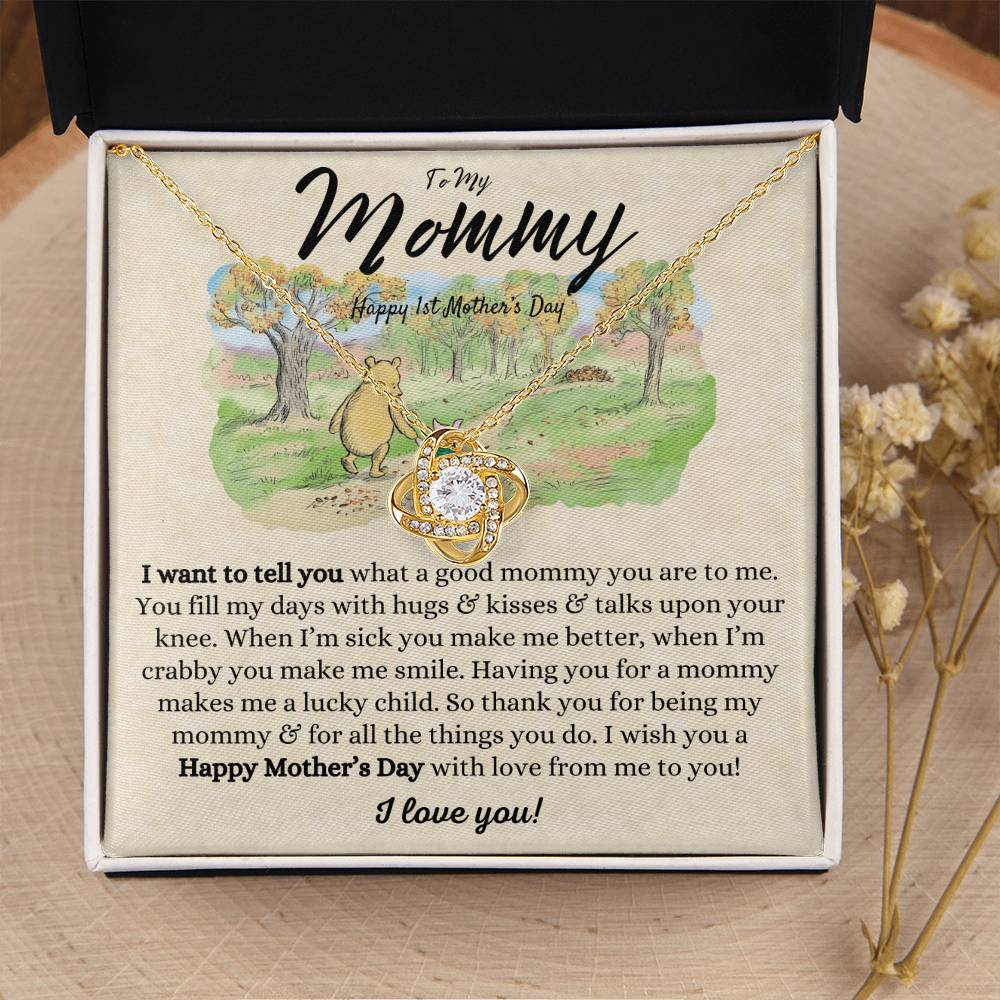 Mothers Day Gifts From Baby 1St Time Mothers Day Gift Mothers Day Necklace Gifts First Time Mom Mothers Day Gift From Baby Love Knot Necklace