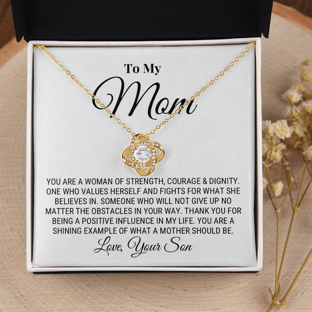 Shining Example Mother's Day Necklace Love Knot Necklace