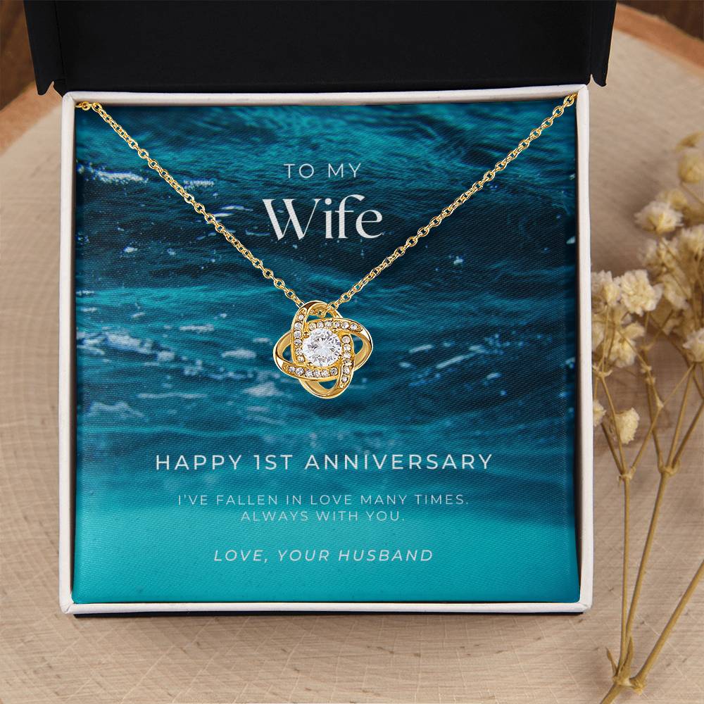 1 Year Anniversary Gift For Wife 1 Year Anniversary Gifts 1 Year Wedding Anniversary Gift Ideas 1St Wedding Anniversary Gift F Love Knot Necklace