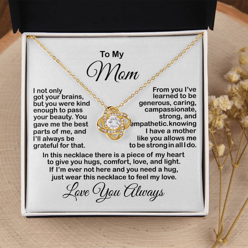 Gift For Mom From Daughter Son Mother's Day Gift For Mom Necklace For Mom Mother's Day Necklace For Mom From Daughter Son Kids Love Knot Necklace