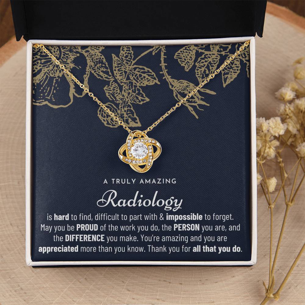 Gift For Radiology Radiology Gift Radiology Appreciation Gift Love Knot Necklace