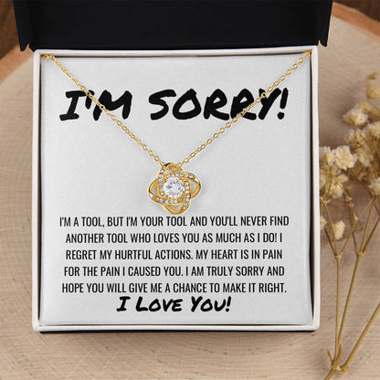 Sorry Apology Necklace 5 Love Knot Necklace