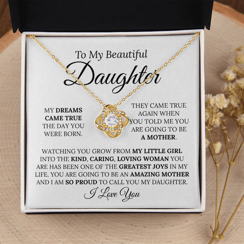 Heartfelt Mother-To-Be Mother's Day Gift Love Knot Necklace