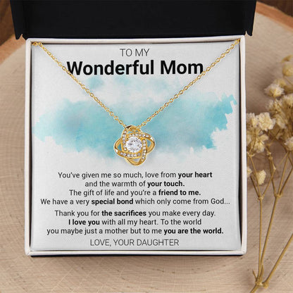 Gift For Mom - Special Love Knot Necklace
