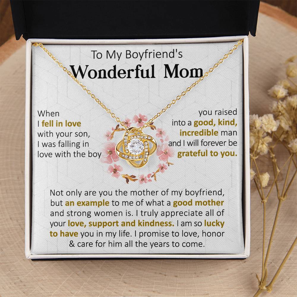 Gift For Boyfriend's Mom Forever Example Love Knot Necklace Love Knot Necklace