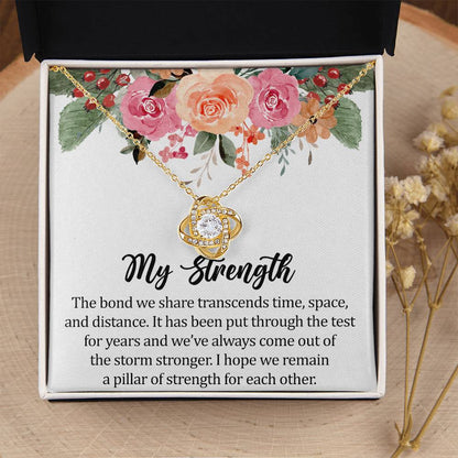 Long Distance Relationship Gift Gift For Girlfriend 1 Year Anniversary Gift For Girlfriend Necklace Jewelry With Message Card  Love Knot Necklace