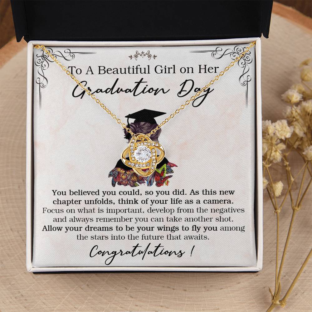 Graduation Gift For Her High School College Graduation Daughter Graduation Jewelry Gift Love Knot Necklace