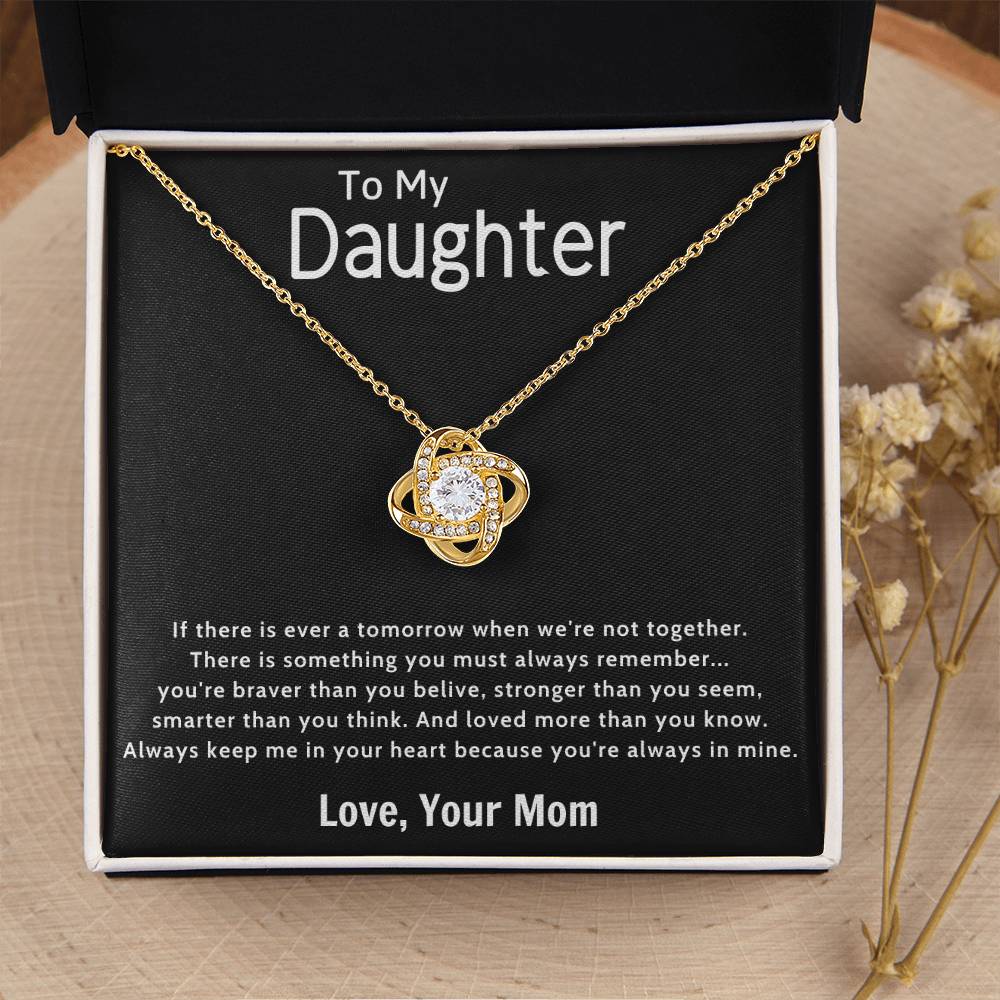 Gift For Daughter From Mom Daughter Mother Necklace Daughter Gift From Mom To My Daughter Daughters Birthday Unique Grown Up Daughter 1 Love Knot Necklace