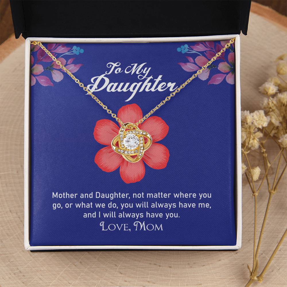 Daughter Necklace From Mother Daughter Gift From Mom To My Daughter Daughters Birthday Unique Grown Up Daughter Gift Jewelry Necklace Love Knot Necklace