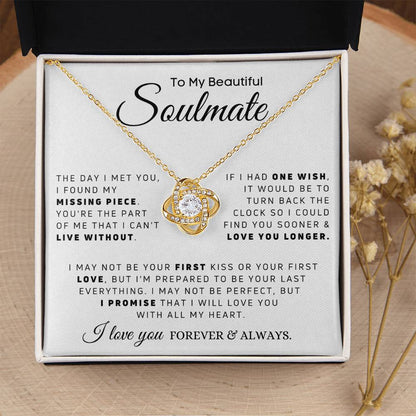 Soulmate - Missing Piece -  - Love Knot Necklace