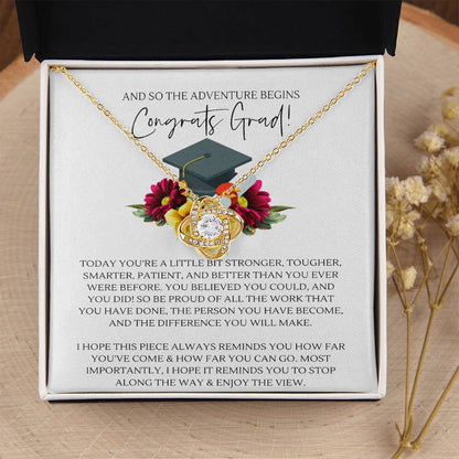 Graduation Gift For Her Graduate Necklace Class Of 2022 Hight School College Graduatio Love Knot Necklace