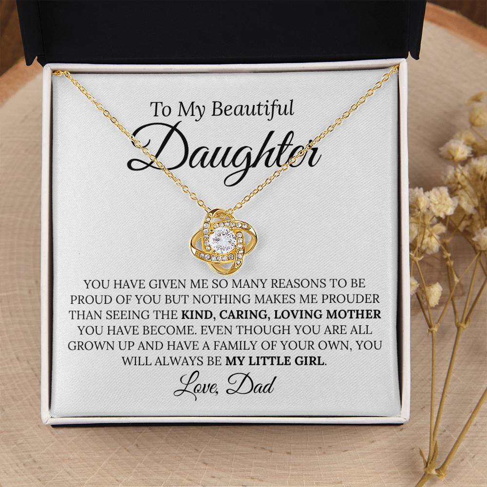 Heartfelt Mother's Day Gift For Daughter 2 Love Knot Necklace