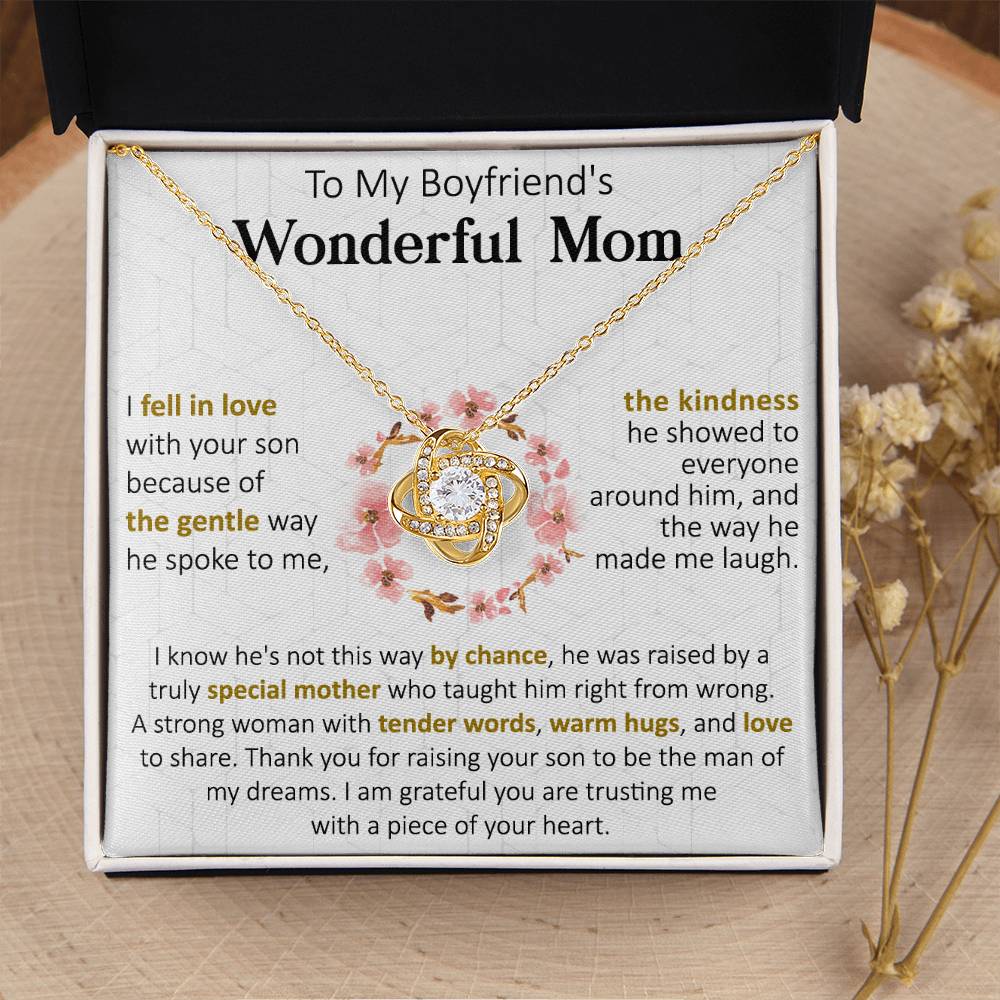 Gift For Boyfriend's Mom Gentle By Chance Love Knot Necklace Love Knot Necklace