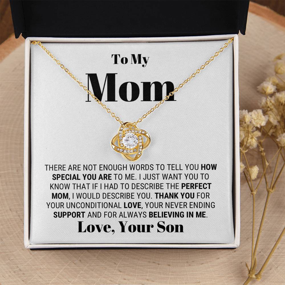 Perfect Mom Mother's Day Necklace Love Knot Necklace