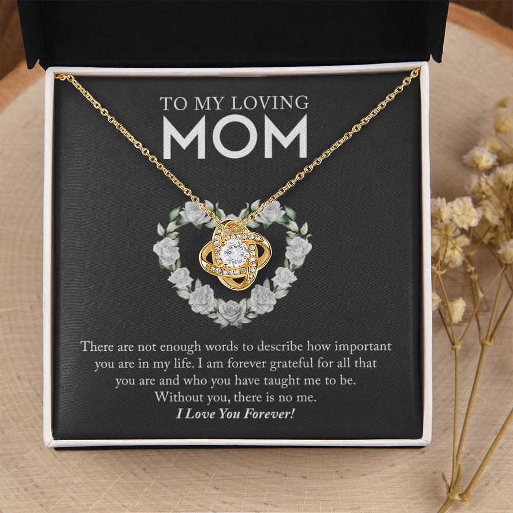 To My Loving Mom - Love Knot Necklace Love Knot Necklace