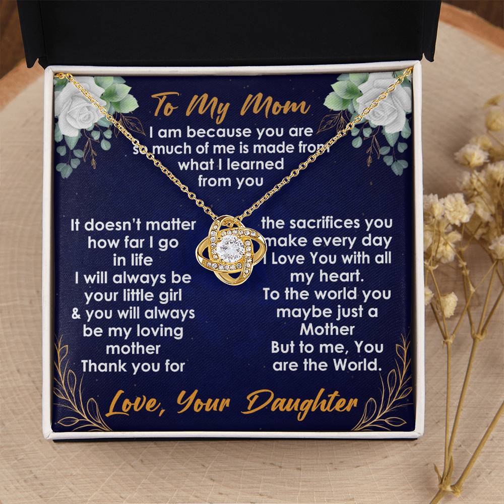 Necklace Gift For Mom From Daughter Love Knot Necklace