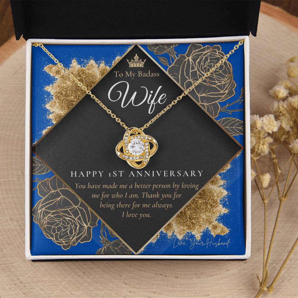 1 Year Anniversary Gift For Wife 1 Year Anniversary Gifts 1 Year Wedding Anniversary Gift Ideas 1St Wedding Anniversary Gift F(5) Love Knot Necklace