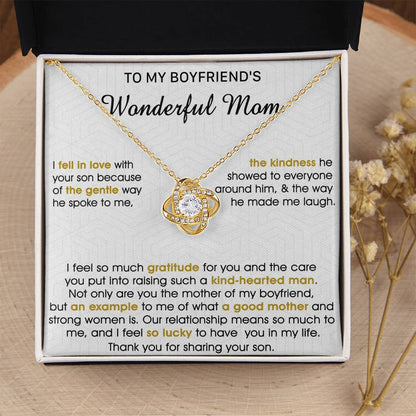 Gift For Boyfriend's Mom Gentle Way Hearted Man Love Knot Necklace Love Knot Necklace