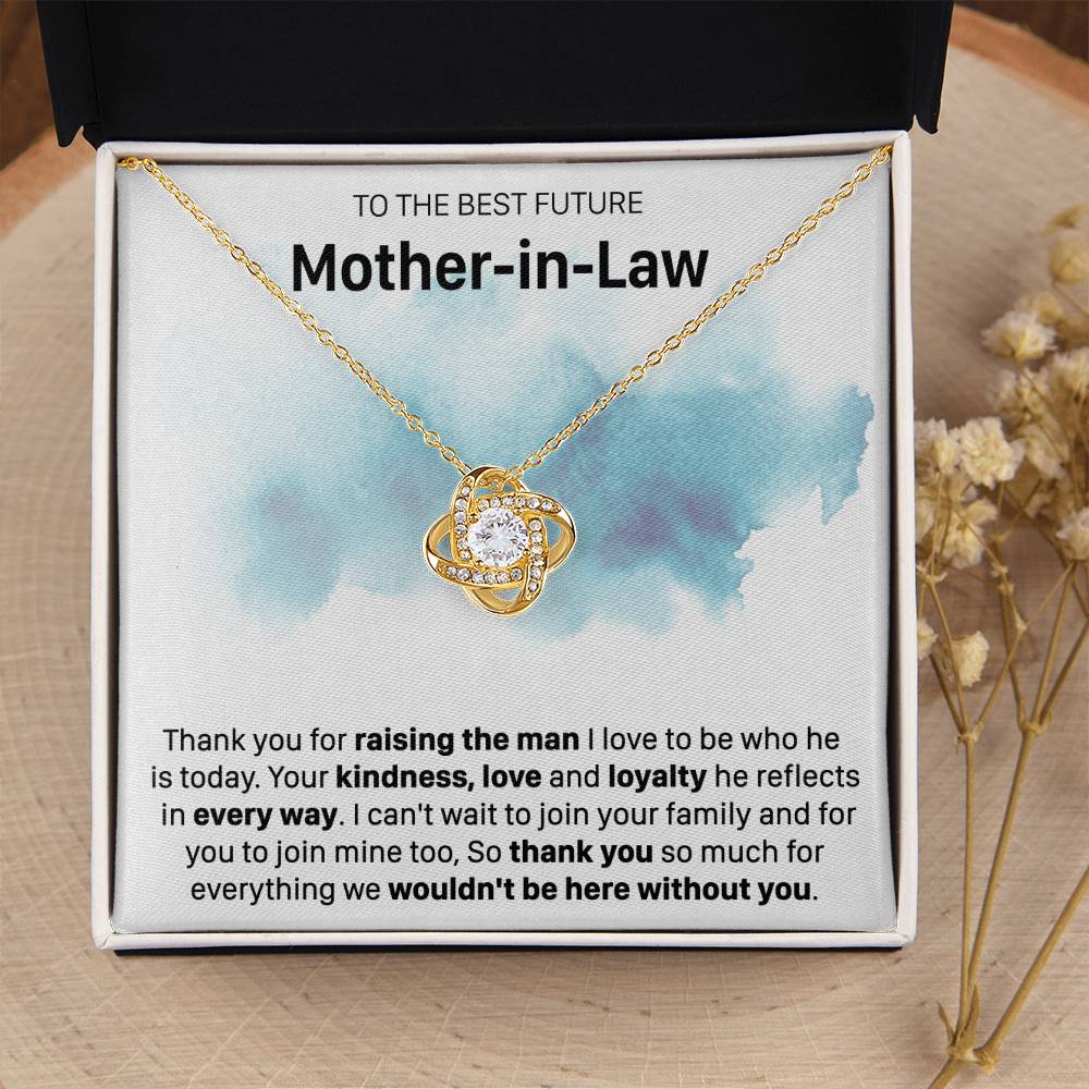Gift For Future Mother-In-Law - Lux Can't Wait To Join Love Knot Necklace Love Knot Necklace