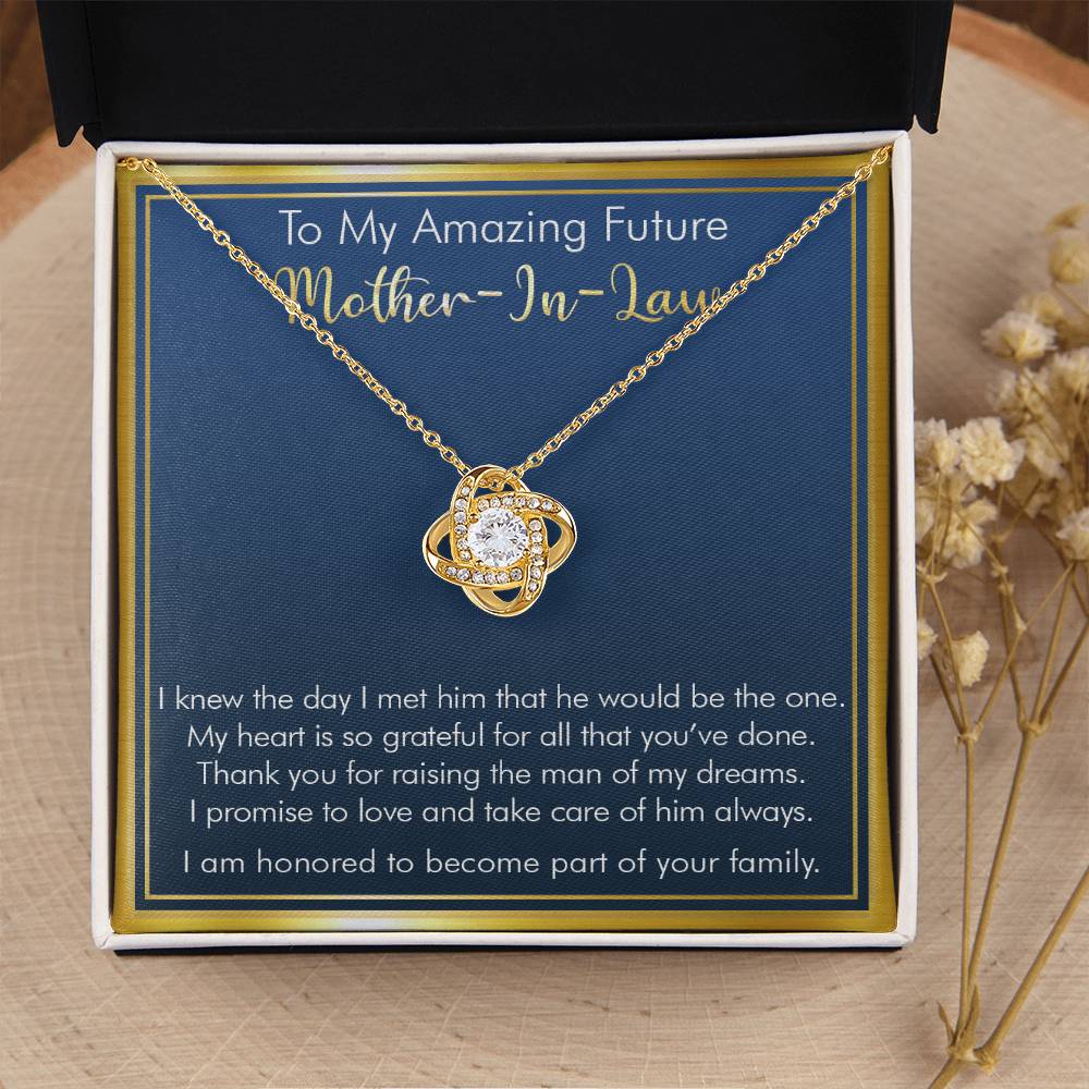 Gift For Future Mother-In-Law - Part Of Your Family - Love Knot Love Knot Necklace