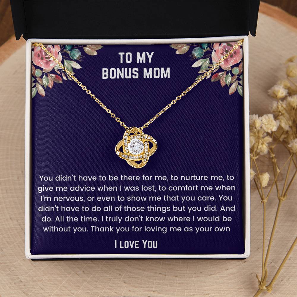 Bonus Mom - You Didn't Have To Be Love Knot Necklace