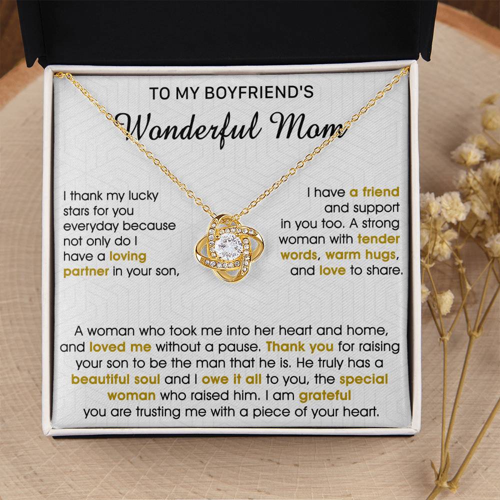 Gift For Boyfriend's Mom - Tender Words - Love Knot Love Knot Necklace