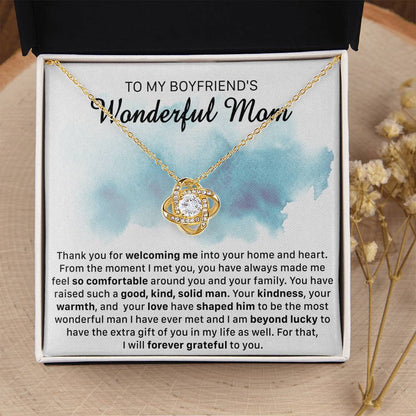 Gift For Boyfriend's Mom Comfortable Solid Man Love Knot Necklace Love Knot Necklace