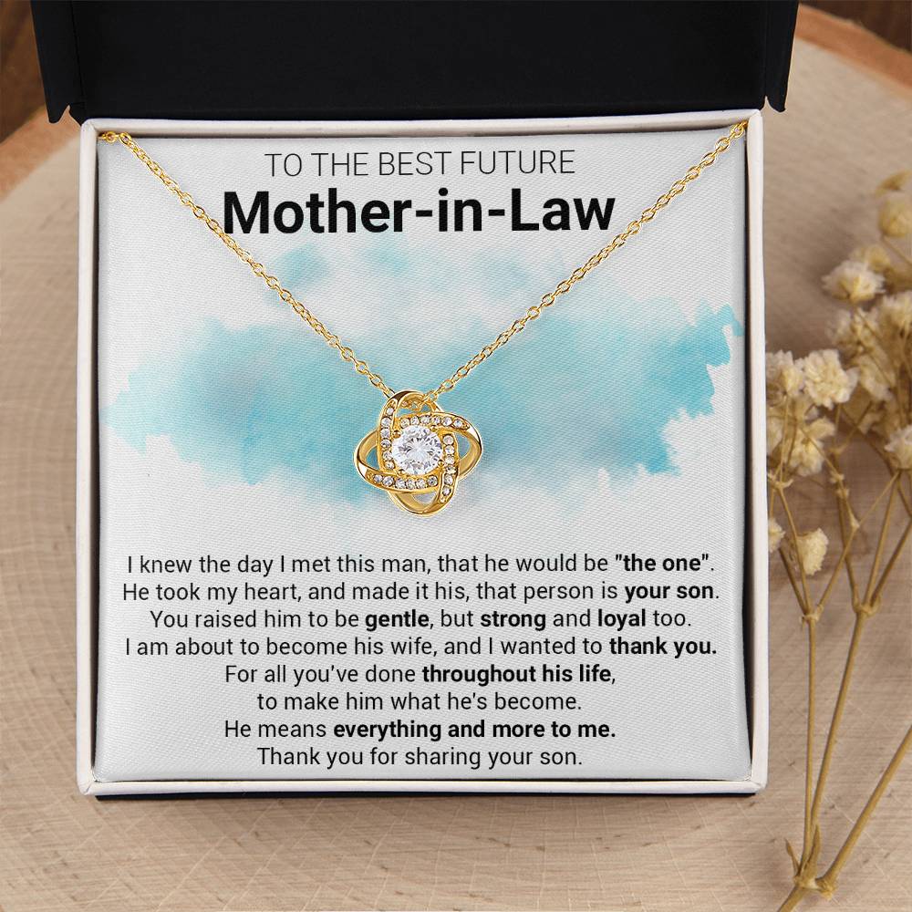 Gift For Future Mother-In-Law The One Love Knot Necklace Love Knot Necklace