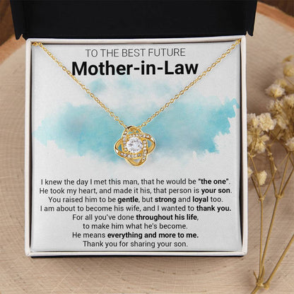 Gift For Future Mother-In-Law The One Love Knot Necklace Love Knot Necklace