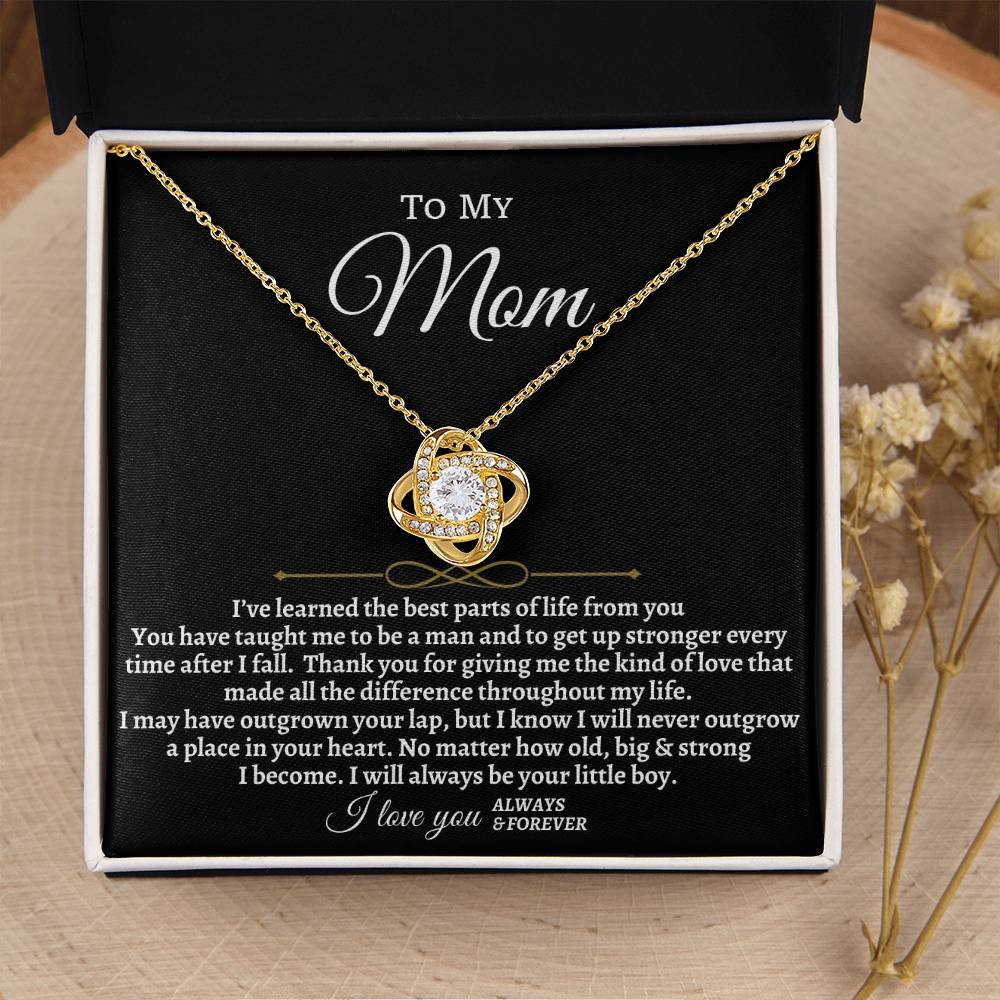 To My Mom Necklace Mom Gift From Daughter Son Mother's Day Gift Anniversary Gift Love Knot Necklace