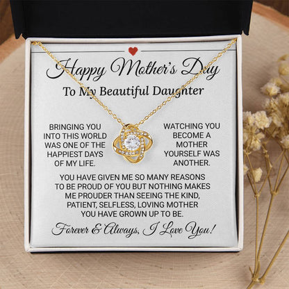 Mother's Day Gift For Daughter 2 Love Knot Necklace