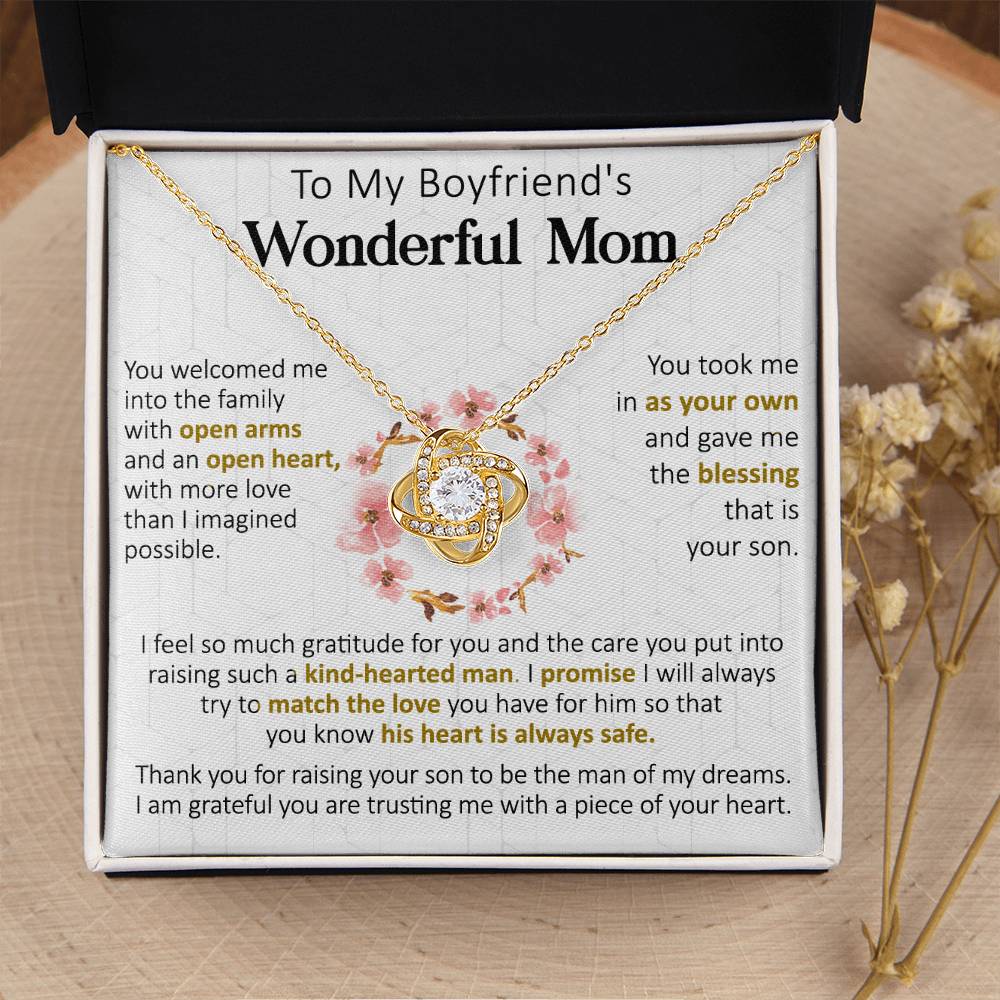 Gift For Boyfriend's Mom Welcomed Kind Hearted Love Knot Necklace Love Knot Necklace