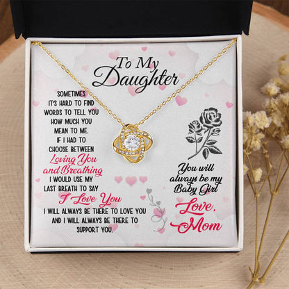 To My Daughter Amazing Gift Daughter Gift From Mom Anniversary Lovingly Mom Birthday Gift Daughter Graduation Gift Gro Love Knot Necklace