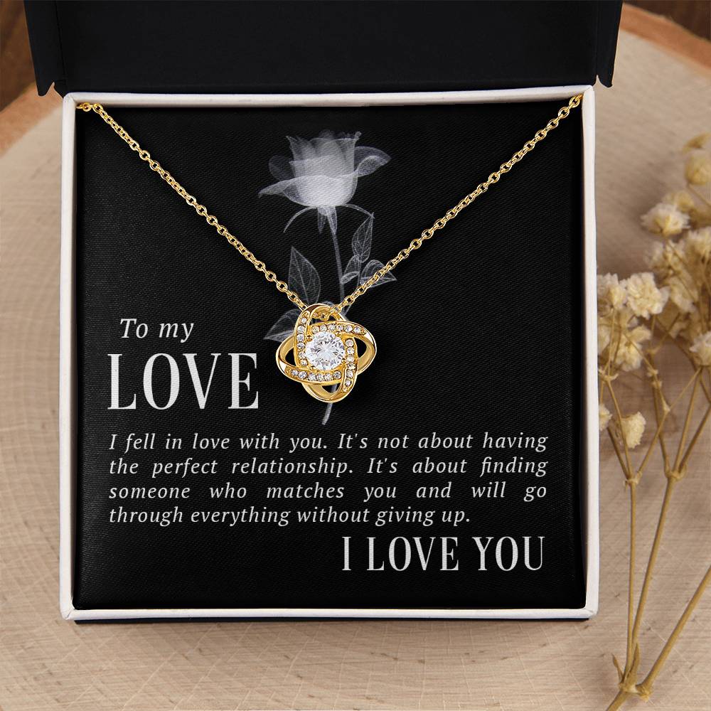 To My Love Necklace Gift To Wife Gift To Girlfriend Gift To Lover Anniversary Gift To Wife Birthday Gift To Wife Birthday Gift T Love Knot Necklace