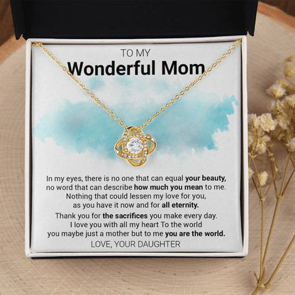 Gift For Mom - Your B Love Knot Necklace
