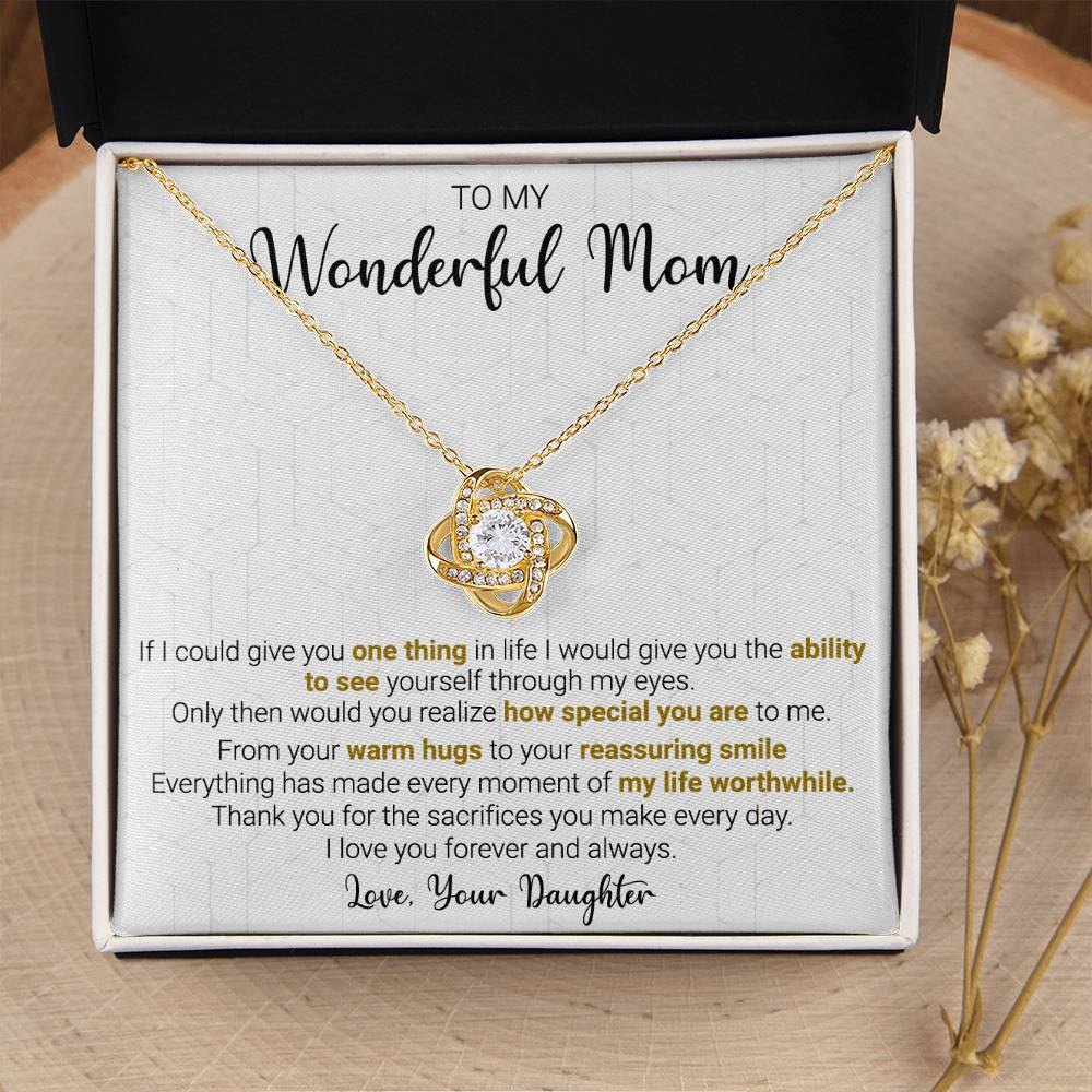 Gift For Mom - Every Moment - Love Knot Love Knot Necklace