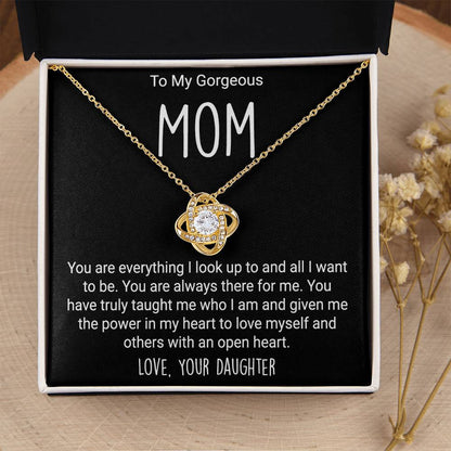Gift For Mom From Daugter - Love Knot Necklace Love Knot Necklace