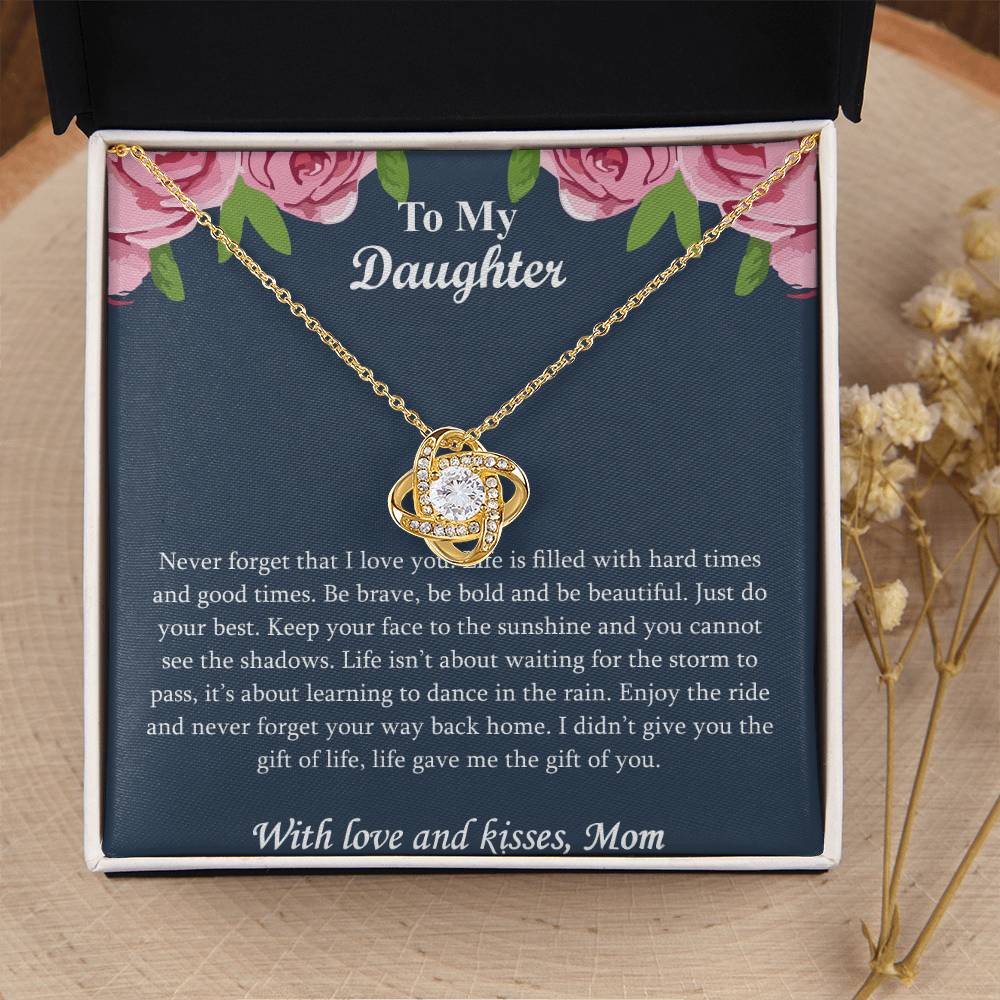 The Best Gift For Your Daughter - Valentine's Day Gift For Daughter From Mother Spiritual Meaning Gift For Daughter Dau Love Knot Necklace