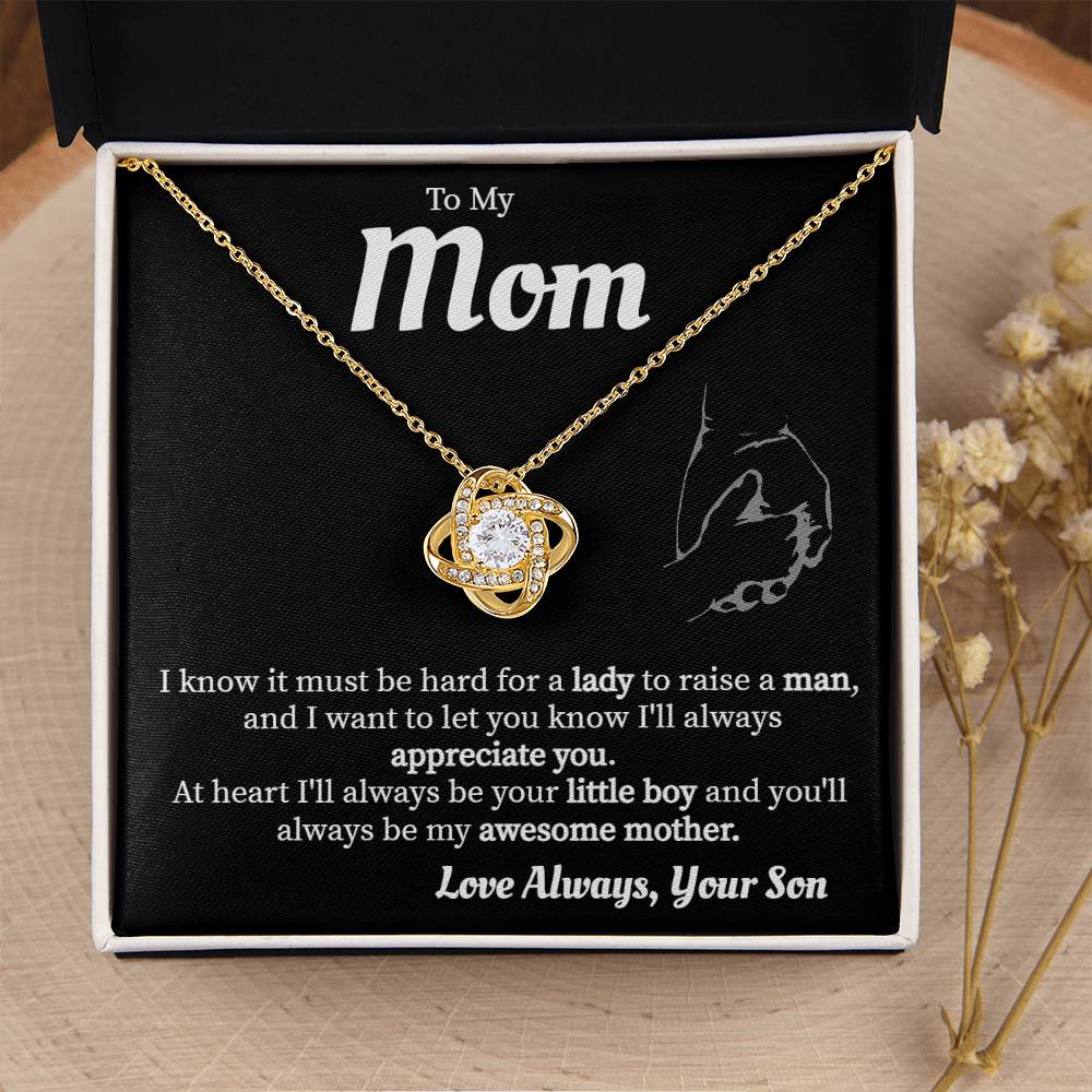Mom - Love Always Necklace Love Knot Necklace