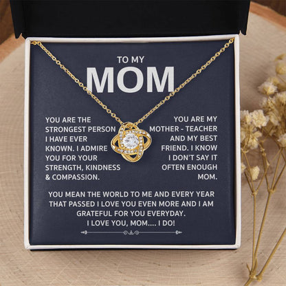Love Knot Necklace For Mom Love Knot Necklace