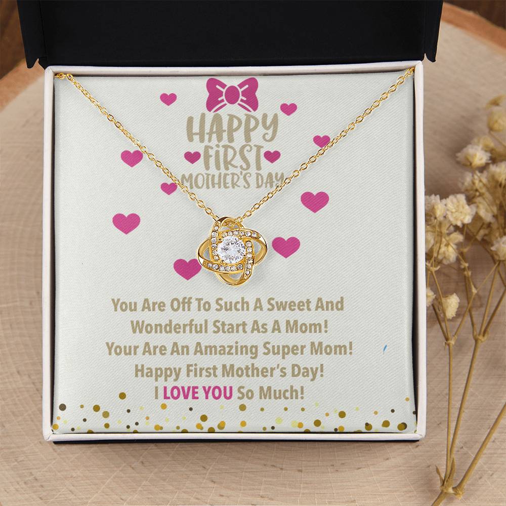 Happy First Mothers Day Love Knot Love Knot Necklace