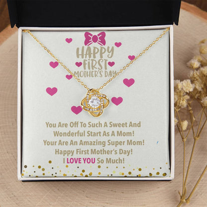 Happy First Mothers Day Love Knot Love Knot Necklace